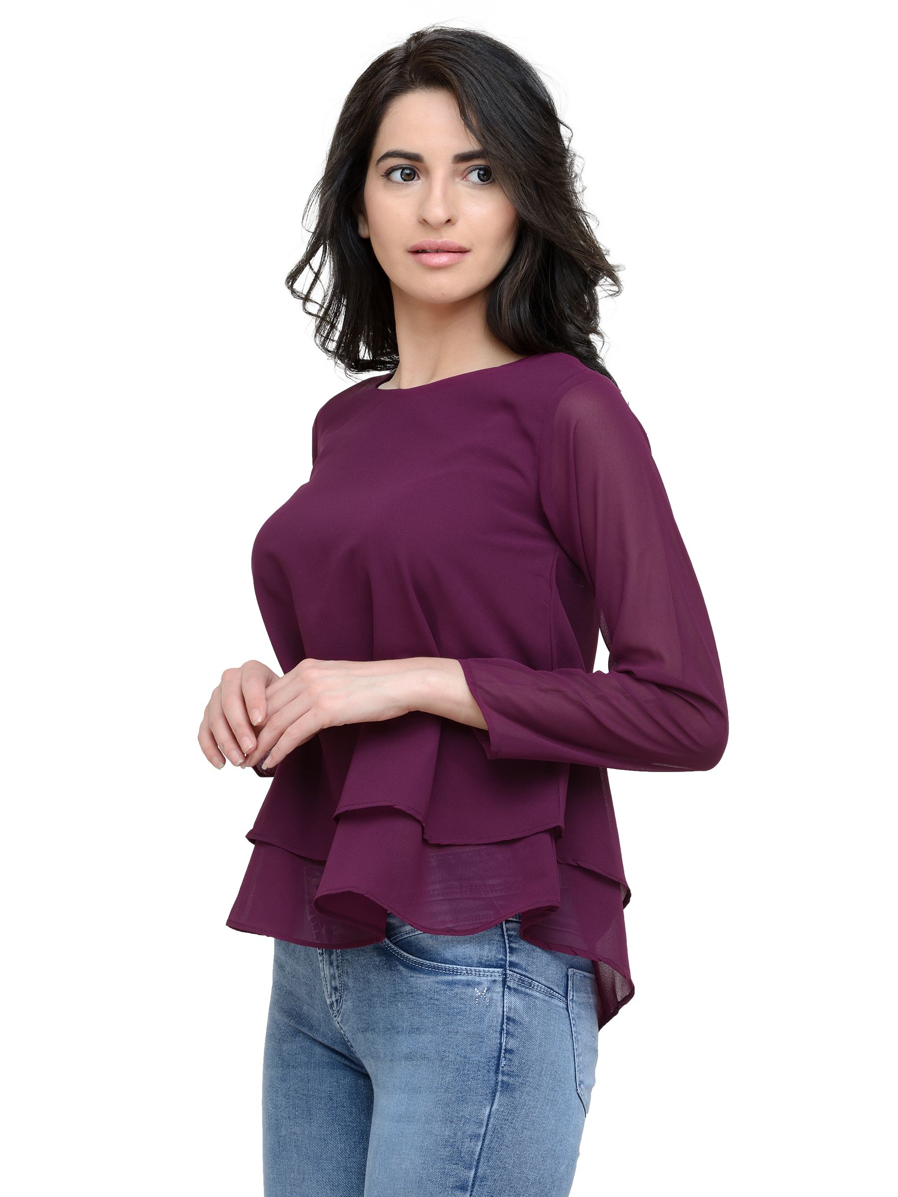 PURPLE REGULAR LAYERED TOP